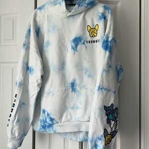 YoungLA Blue Tie-Dye Hoodie